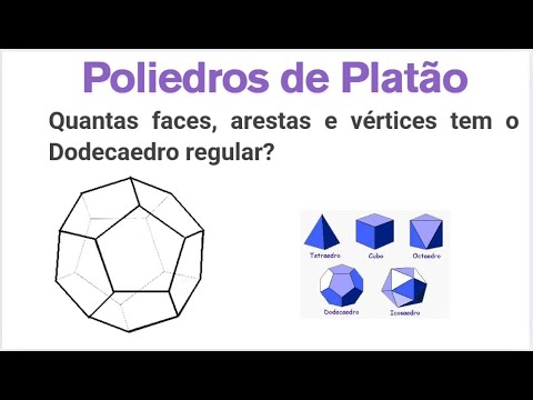 Cálculo do número de FACES,ARESTAS e VÉRTICES do DODECAEDRO REGULAR - Poliedros de Platão
