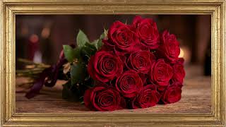 Beautiful Elegance - Red Rose Flower Art with Soft Motion | HD Screensaver | 3 Hour TV Frame ✨ screenshot 2