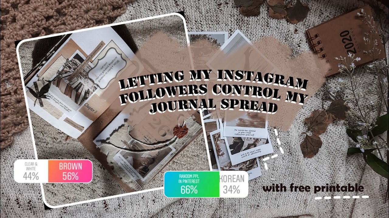 Letting my Instagram Followers Control my Journal Spread | Free Printable 🖤