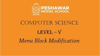 Kids Tech | Computer Course | Level 5 | Menu Block Modification