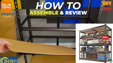 Temu/Amazon 72" Adjustable Metal Shelf by REIBII 🤠 How to Assemble and Review
