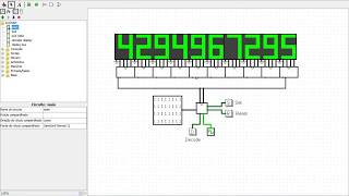 Logisim - 32 Bits Binary To Bcd 10 Digits Display