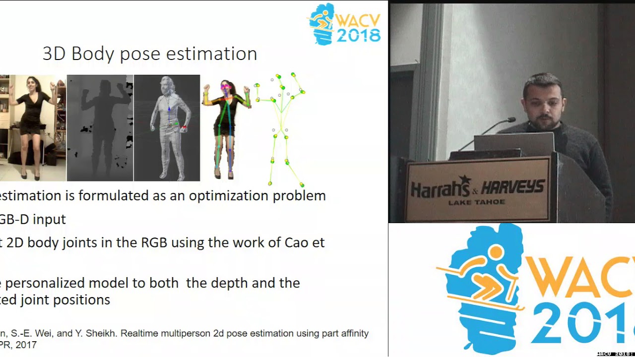 WACV18: A Hybrid Method for 3D Pose Estimation of Personalized Human Body Models