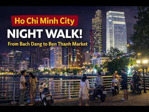 Vietnam 🇻🇳, HoChiMinhCity 4K Walking Night Tour Bach Dang| City Walk with Captions [4K/60fps]2026