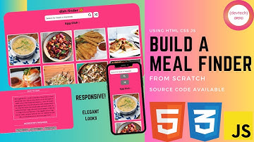 Build a Dish Finder App from Scratch | HTML, CSS, and JavaScript Tutorial