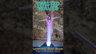 Lampwork Glass Beads:  Twisted Waves