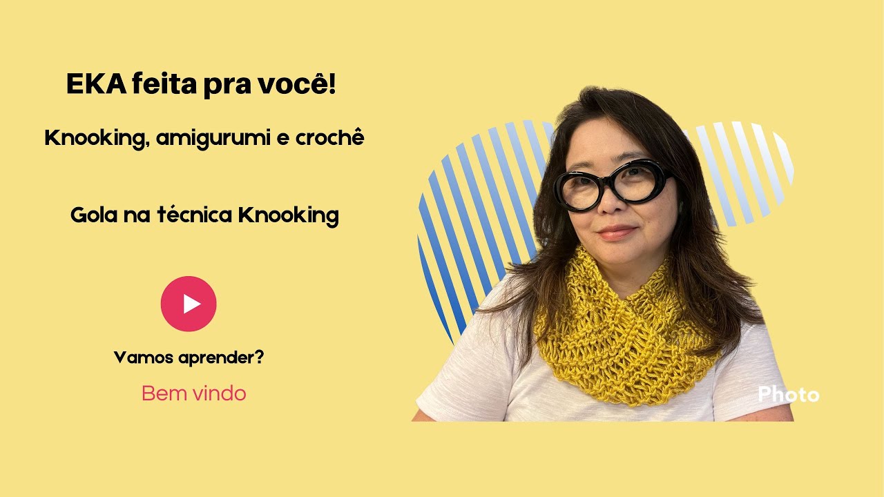 ✅ Gola torcida na técnica do Knooking, ponto alongado