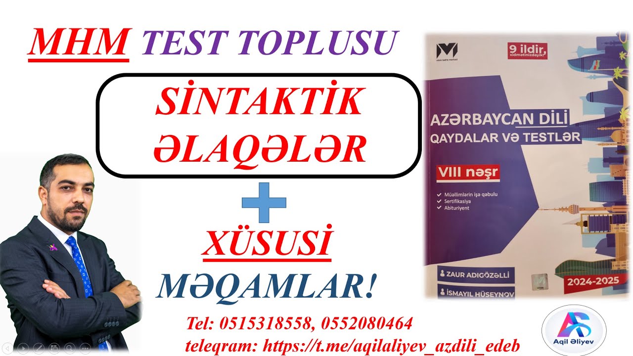 MHM-2024. Sintaktik əlaqələr. #miq #sertifikasiya #abituriyent #education #lesson