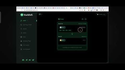Swap on starknet using stark defi