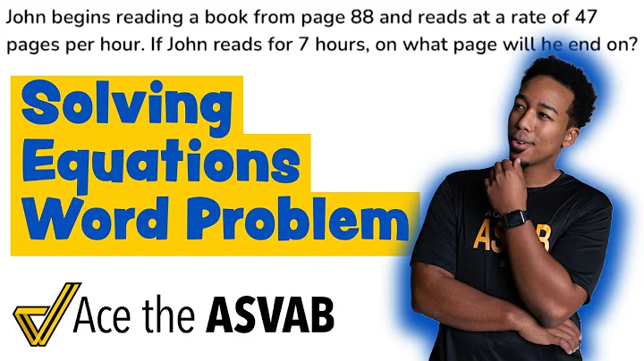 ASVAB Arithmetic Reasoning - Setting Up an Equation in an ASVAB Word Problem with Ease