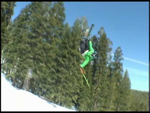 Mike Wilson skiing the jumps at sierra