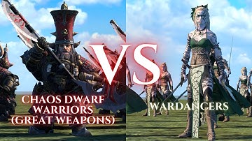 WARHAMMER III Total War 1V1: Chaos Dwarf Warriors Great Weapons VS Wardancers