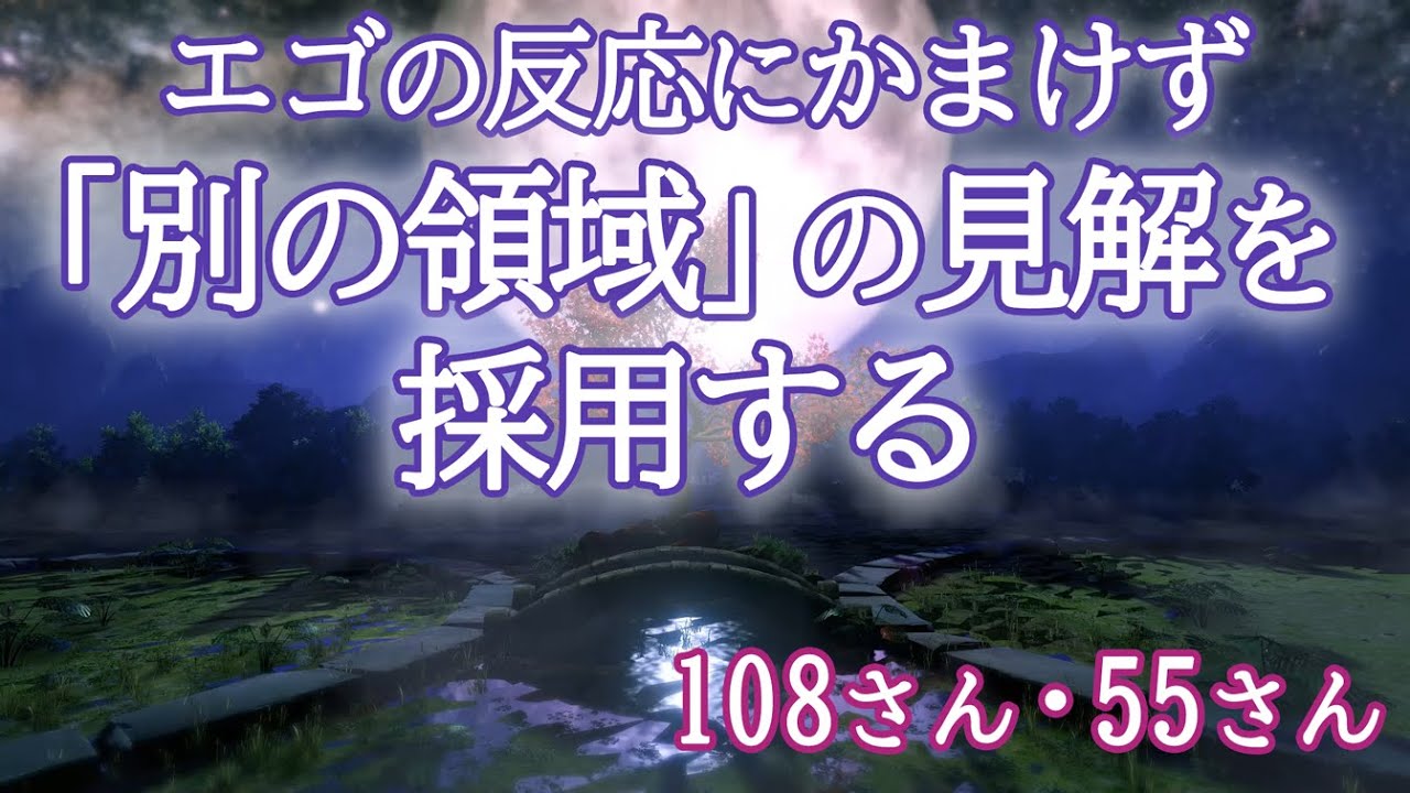 【108さん/55さん】強い恐れが起きたとしても「これはエゴの反応だ」という認識を持ち、意識的に採用しない
