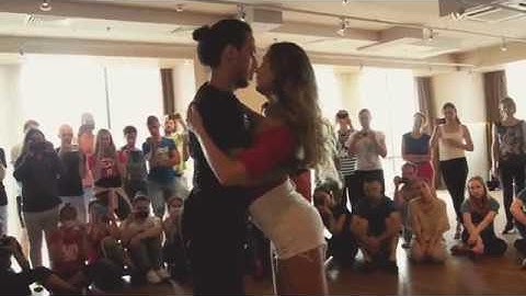 Carlos Oliveira and Anastasia - Brazilian zouk demo at Russian Zouk Congress 2018