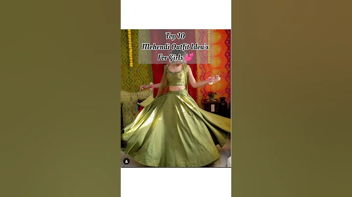TOP 10 MEHNDI OUTFIT IDEAS FOR GIRLS #youtubeshorts #trending #mehndi #wedding #outfit #ideas #love