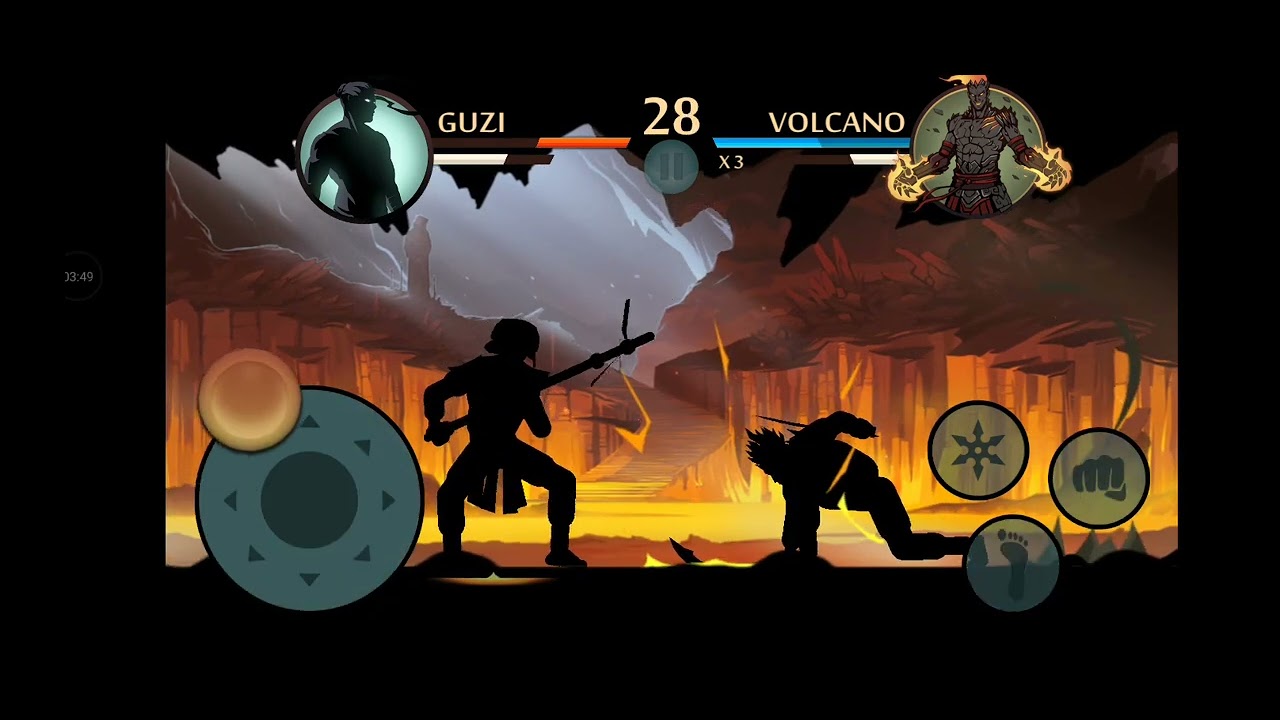 Shadow vs volcano 🌋🤺💪
