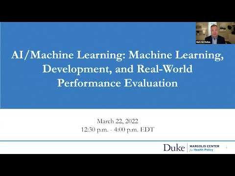 AI/Machine Learning: Regulation, Development, and Real-World Performance Evaluation