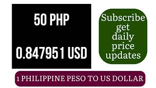Philippine Peso To Us Dollar Currency Exchange Rates Today 24 November 2024