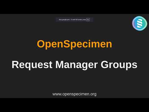 Request Manager Groups in Catalogs
