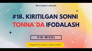 Flowgorithm. #18. Kiritilgan sonni tonnada ifodalash