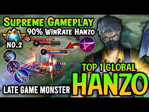 main hanzo  2022  Supreme No.2 Hanzo!! 90% Win Rate Hanzo - Top 1 Global Hanzo Build 2022 - Mobile Legends