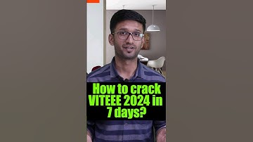 😍 How to Crack VITEEE Exam in 7 days? Get into VIT Vellore CSE 💖 Best resources for VITEEE 😍 #shorts