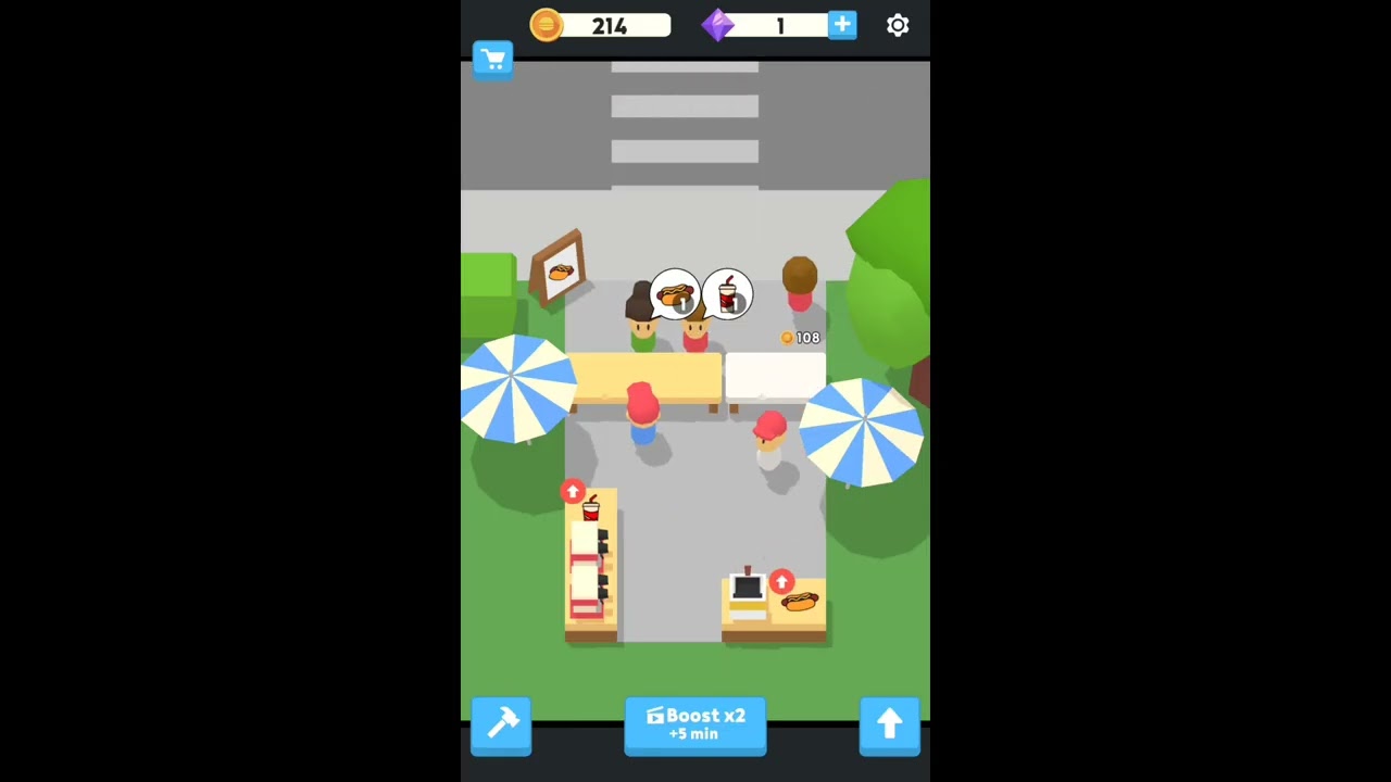 Eatventure upgraded the lemonade stand and the hot dog or drink stand