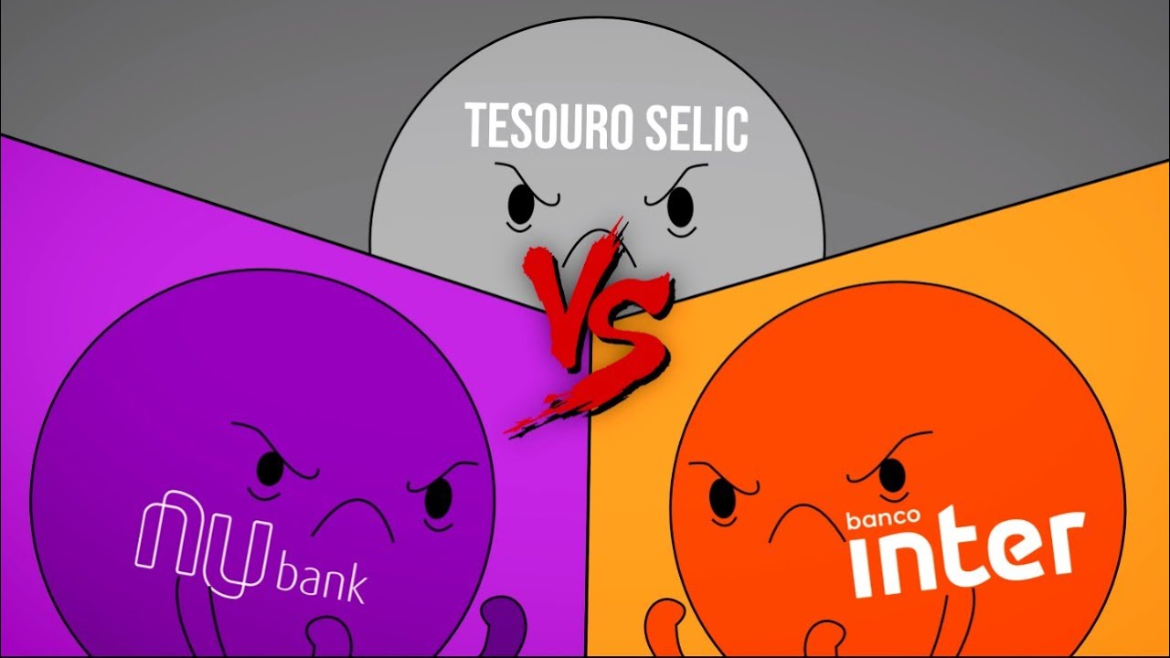 NUBANK ou BANCO INTER ou TESOURO SELIC | Qual rende mais? | Nuconta ou CDB Banco Inter finanças pessoais excel