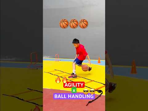 AGILITY TRAINING 🏀 BALL HANDLING 🤯 GOTTA GO FAST #shorts #speedandagility #dribbling