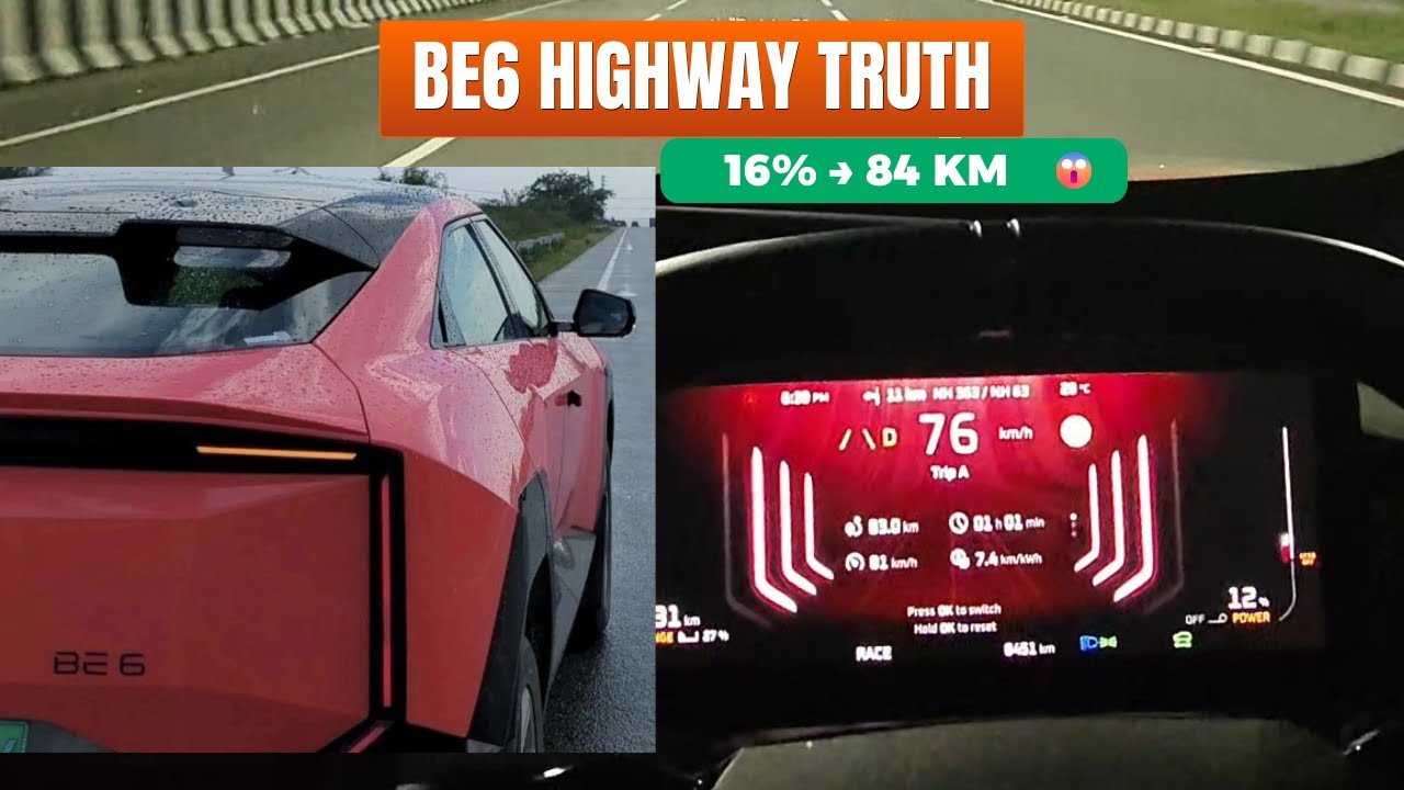 Mahindra BE6 Highway Range Test | 83.5 km in 60 min 