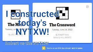 How I constructed today's crossword puzzle  ||  Tue 6/14/22 New York Times Crossword