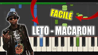 Leto - Macaroni | Vidéo Piano Tutoriel Facile Instrumental RAP