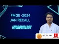 FMGE RECALL MICROBIOLOGY 2024 JAN#fmge #inicet #neetpg