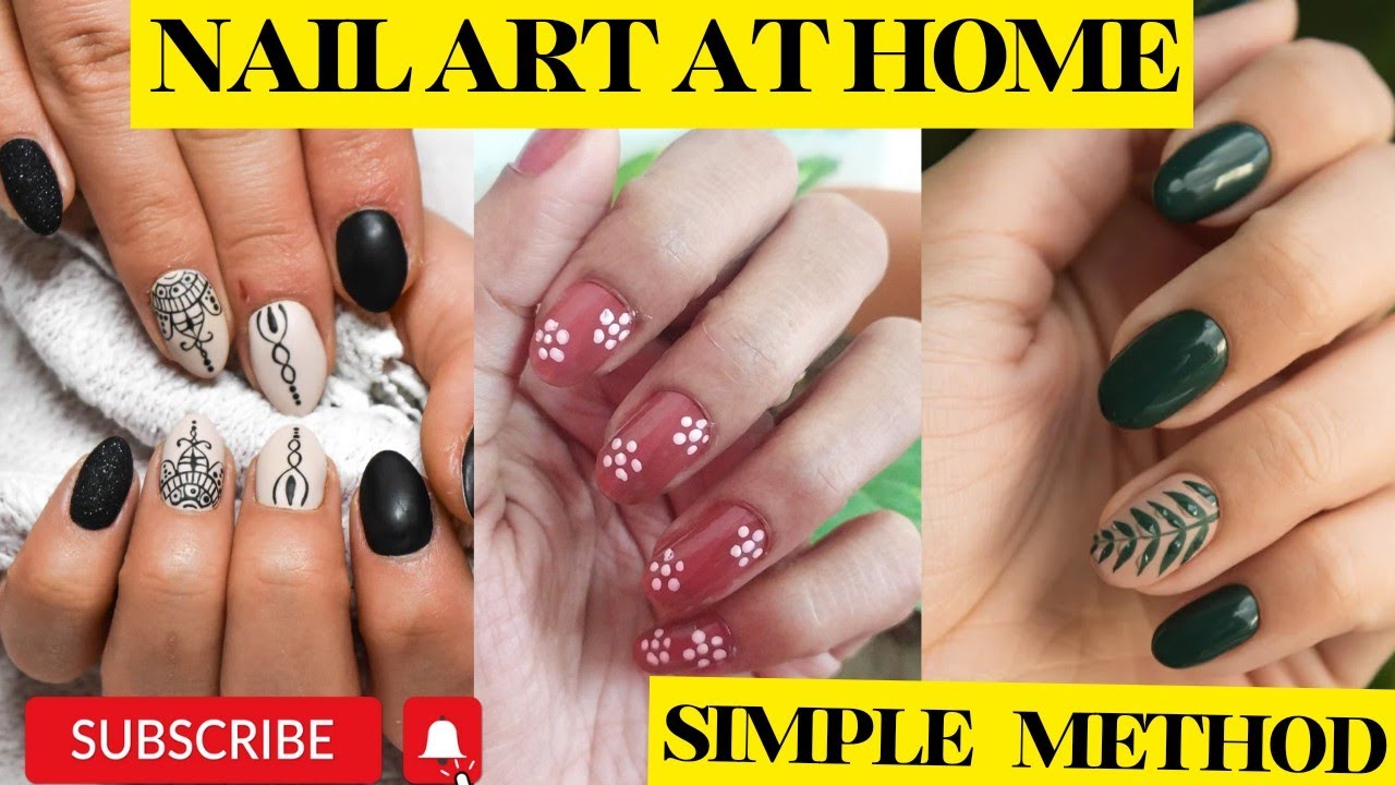 NAIL ART AT HOME MALAYALAM💅EASY METHODഇനി ആർക്കു൦ ചെയ്യാ൦The Beauty