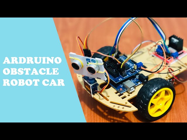 Arduino Robot Car | Obstacle Avoiding Robot Car 2WD with Ultrasonic sensor and L298N Module class=