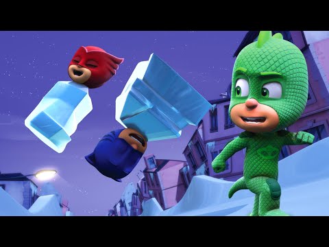 Герои в масках PJ Masks Russian Ледовый план Гекко мультики для детей 