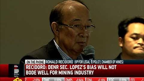 Mining chamber nixes Lopez as DENR chief