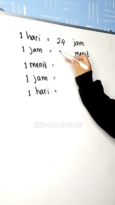 Satuan Waktu Hari Jam Menit dan Detik #matematika