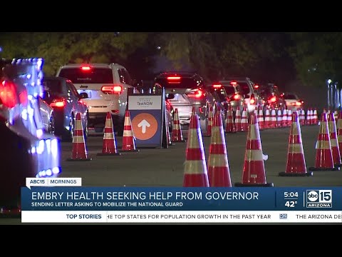 Embry Health to request help from Governor Doug Ducey amid record-breaking COVID-19 test surge