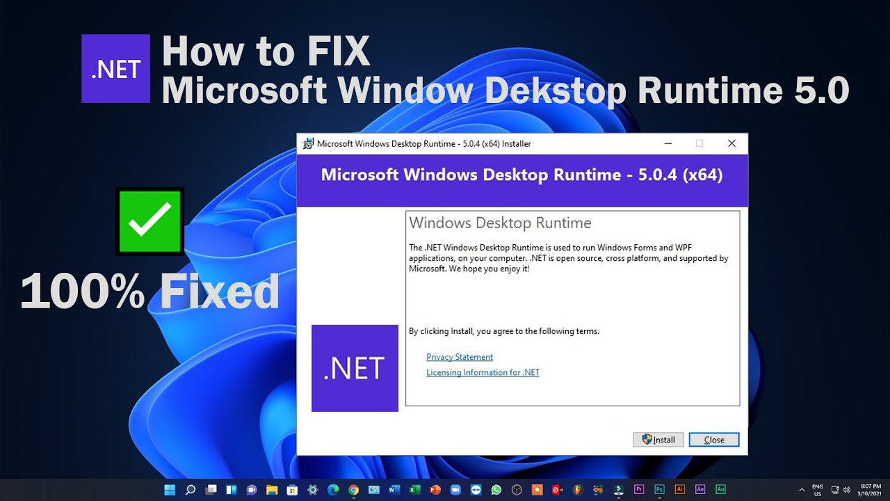.net 5 desktop runtime