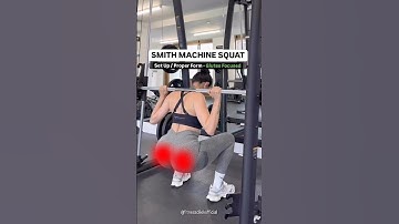 Smith Machine Squat Form Tips ✅ #smithmachine #squat #formtips #gymtips #fitnesstips #gymhacks #fit