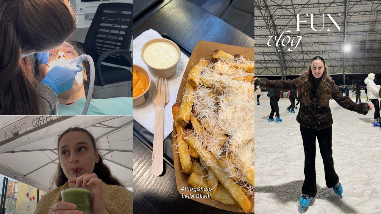 Rrezohem ne Ice Skating #video :( Strawberry Matcha?? Shkojme n'Dentist, Amsterdam Fries, Vlog Shqip
