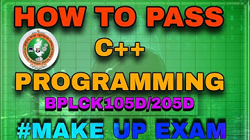 Introduction To C++ Programming Vtu Important Questions For Make-up Exam