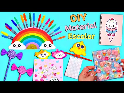 12 COISAS KAWAII DIY – MATERIAL ESCOLAR KAWAII – ARTESANATO EM PAPEL E  MUITO MAIS… #diy 