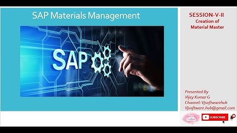 SAP MM Session V-II ( Creation of Material Master )