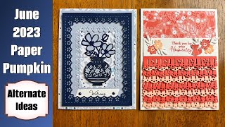 June 2023 Paper Pumpkin ALTERNATE CARD IDEAS: Welcome Inn Kit, Plus Add-On Dies