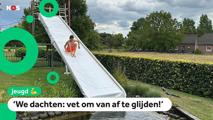 Jongens bouwen mega-glijbaan in hun tuin