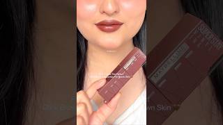 Dark Brown Lip Combo 🤎#lipcombo #swatches #lipstick  #ytshorts #shorts #shortsfeed #yt