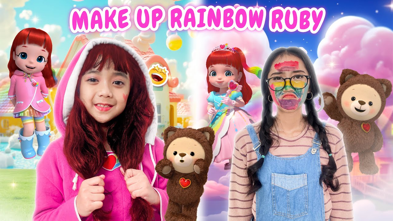 SAMANTHA JADI RAINBOW RUBY ASLI VS PALSU VIRAL !! CHALLENGE MAKEUP ...