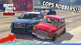 SPELAR TJUV MOT POLIS I GTA 5!! *helt kaos*
